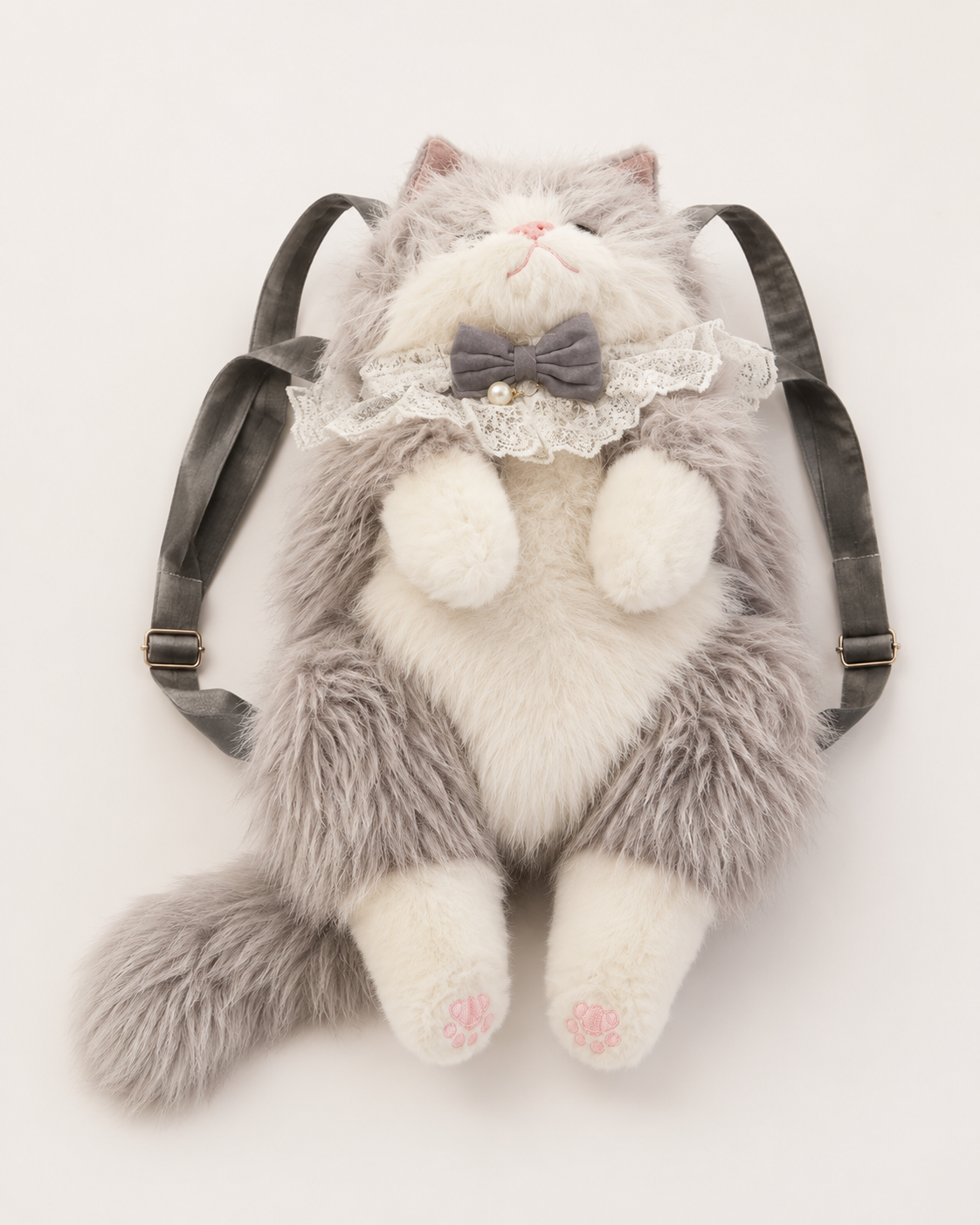 Cute Cat Plush Backpack with Meow Sound 45C.M