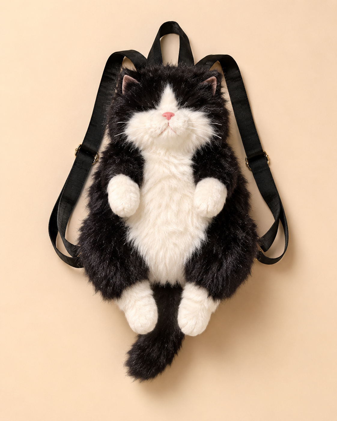 Cute Cat Plush Backpack with Meow Sound 45C.M