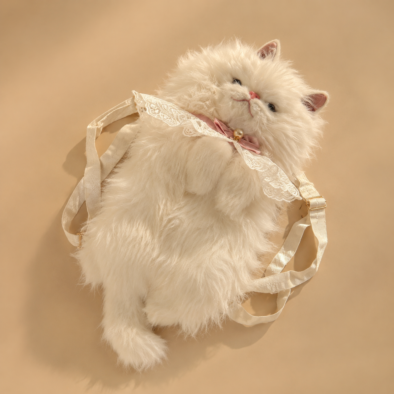 Cute Cat Plush Backpack with Meow Sound 45C.M