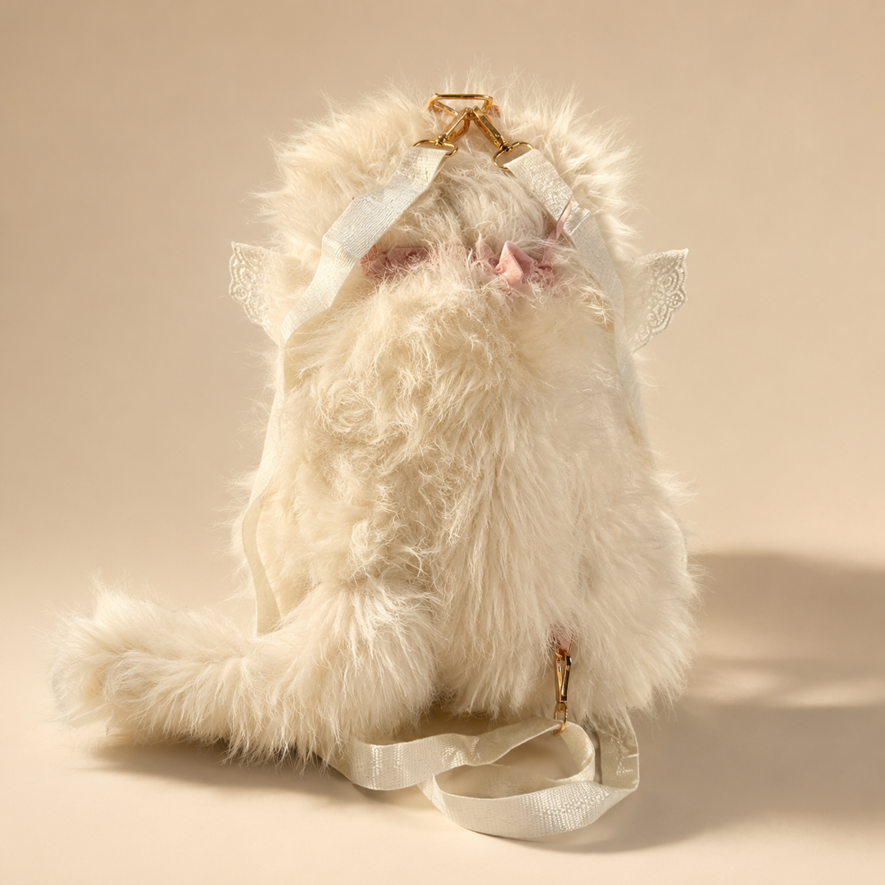 Cute Cat Plush Backpack with Meow Sound 45C.M