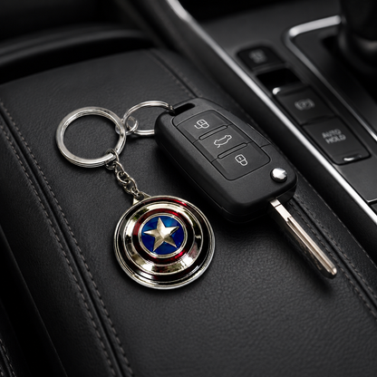 Captain America Shield Spinner Keychain