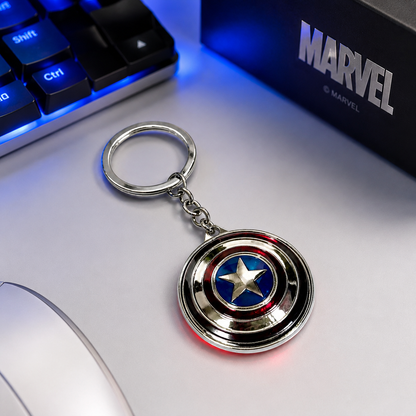Captain America Shield Spinner Keychain