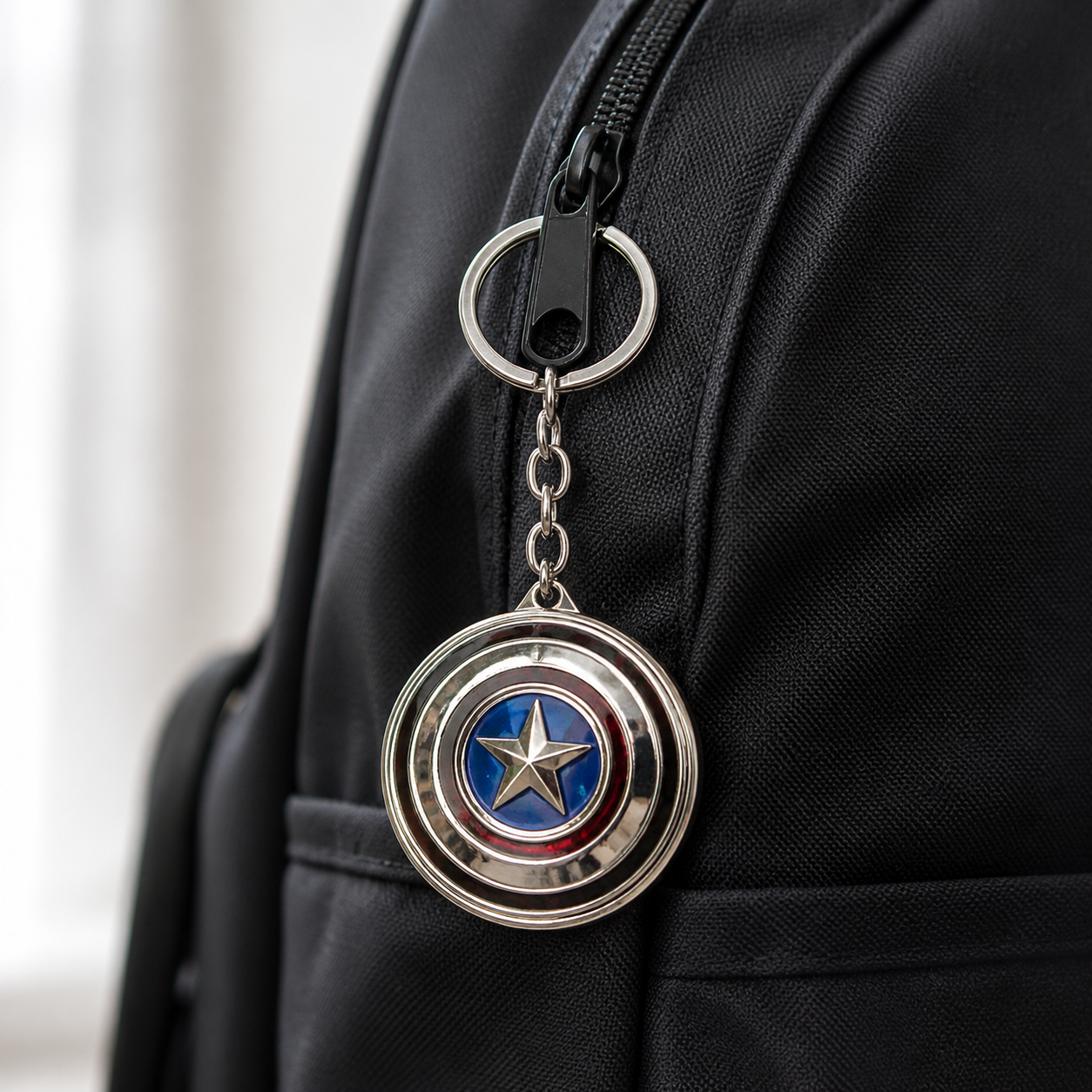 Captain America Shield Spinner Keychain