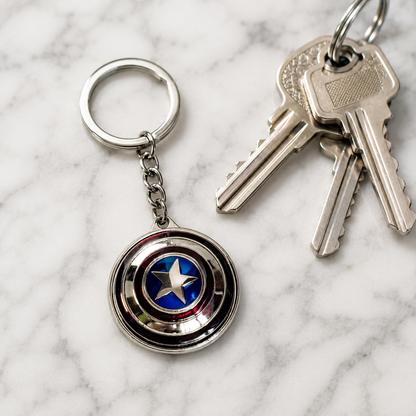 Captain America Shield Spinner Keychain