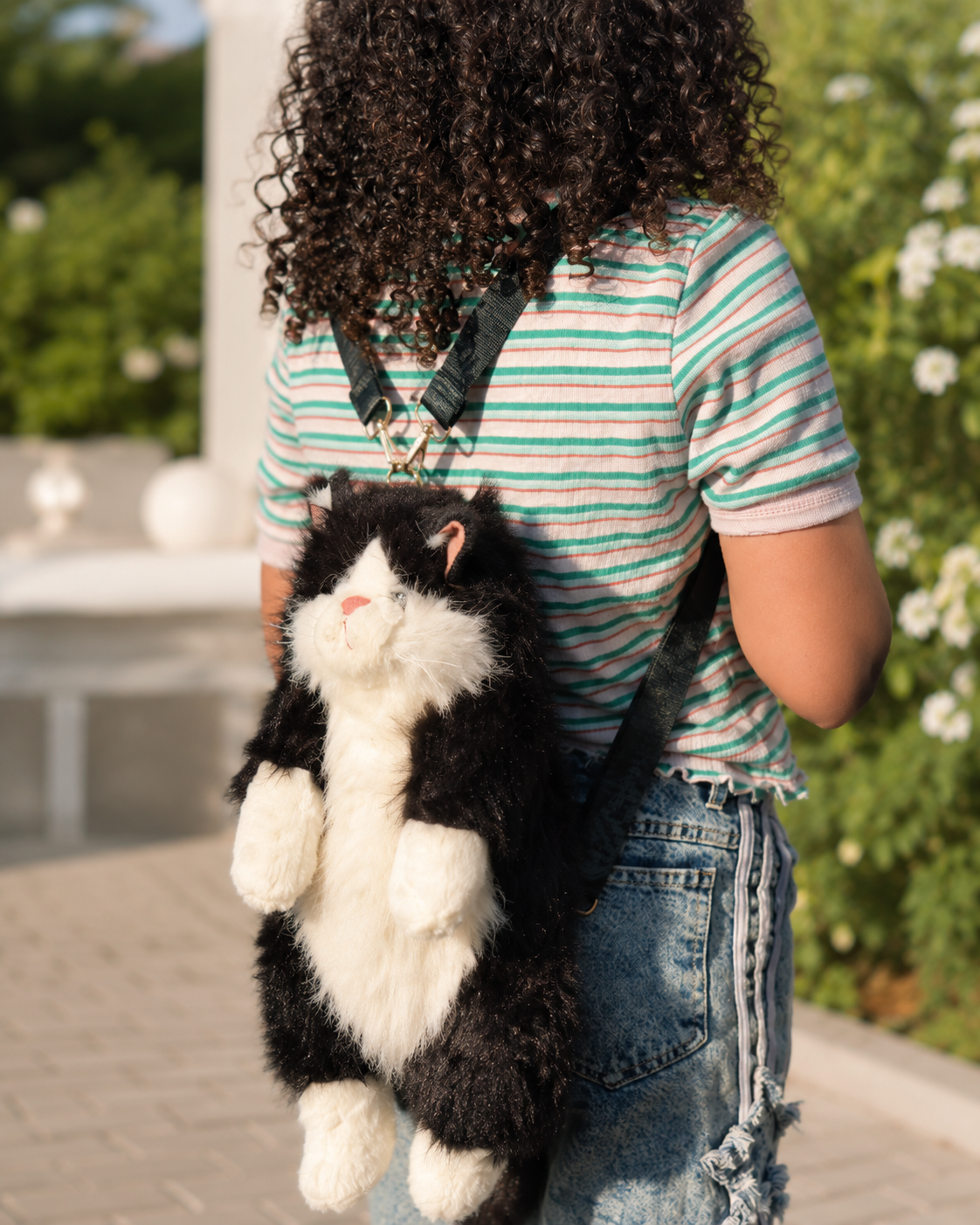 Cute Cat Plush Backpack with Meow Sound 45C.M