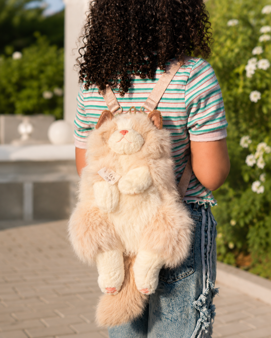 Cute Cat Plush Backpack with Meow Sound 45C.M