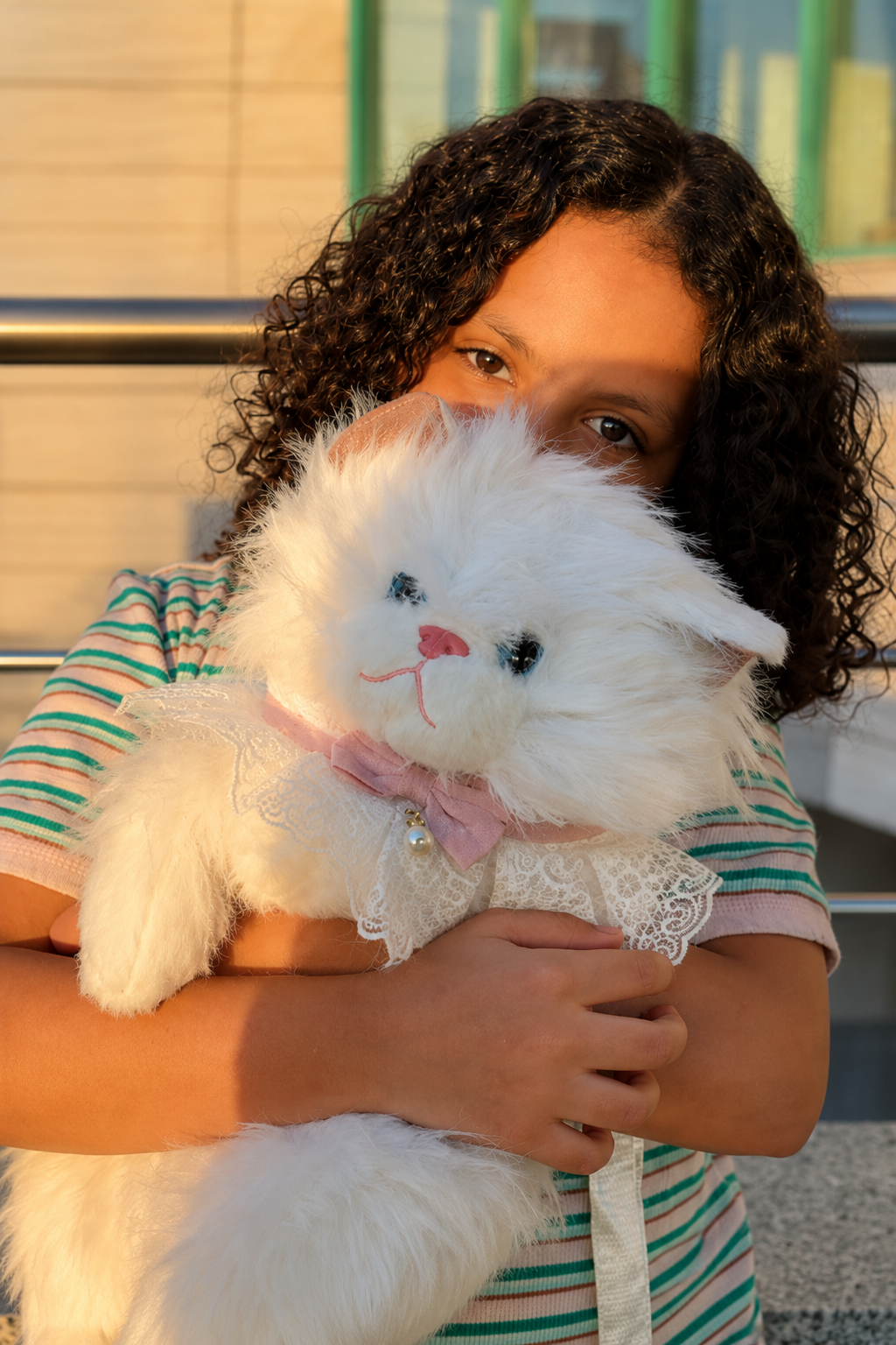 Cute Cat Plush Backpack with Meow Sound 45C.M