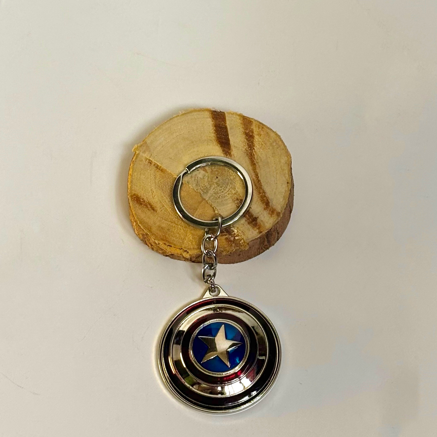 Captain America Shield Spinner Keychain